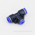 T Type 3 Way Pneumatic Pipe Quick Fittings